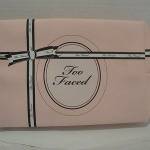 Too Faced Brand Cosmetic Bag New!!  Soft Pink Color